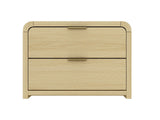 Grace Nightstand in Natural Oak and Gold by Manhattan Comfort at Eve Furniture
