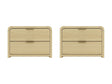 Grace Nightstand in Natural Oak and Gold (set of 2) by Manhattan Comfort at Eve Furniture