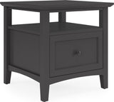Grace Raven Square End Table by Modus Furniture at Eve Furniture