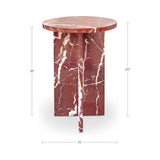 Grace Rosso Levante Marble Accent Table by Moe's Home at Eve Furniture