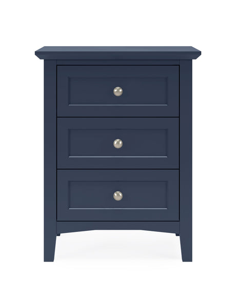 Grace Three Drawer Nightstand in Blueberry by Modus Furniture at Eve Furniture