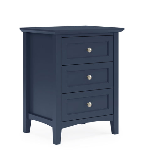 Grace Three Drawer Nightstand in Blueberry by Modus Furniture at Eve Furniture