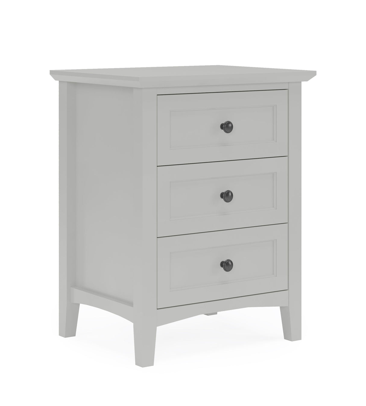 Grace Three Drawer Nightstand in Elephant Grey by Modus Furniture at Eve Furniture