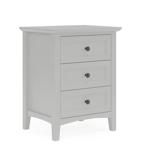 Grace Three Drawer Nightstand in Elephant Grey by Modus Furniture at Eve Furniture