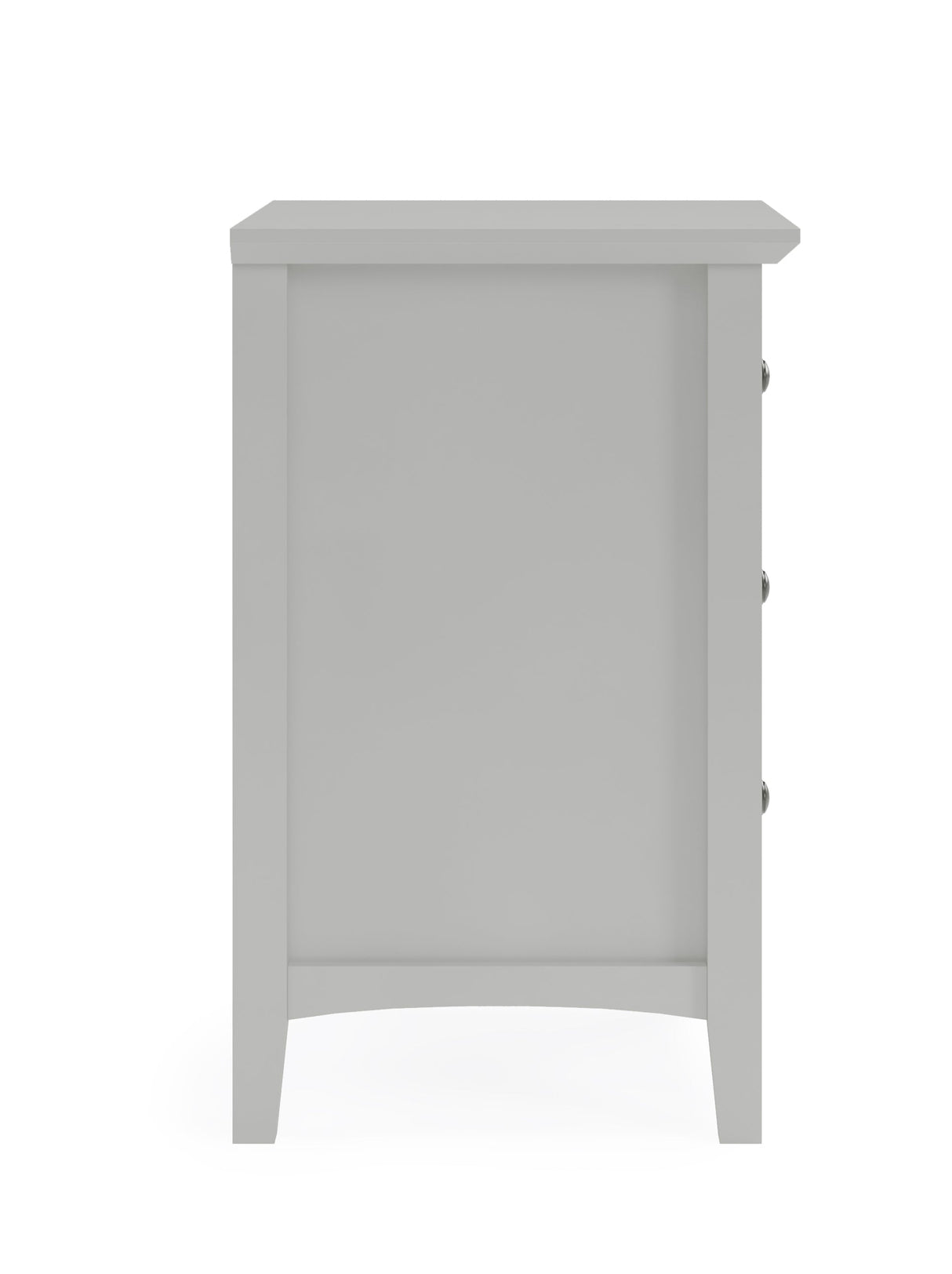 Grace Three Drawer Nightstand in Elephant Grey by Modus Furniture at Eve Furniture