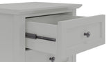Grace Three Drawer Nightstand in Elephant Grey by Modus Furniture at Eve Furniture