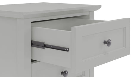 Grace Three Drawer Nightstand in Elephant Grey by Modus Furniture at Eve Furniture