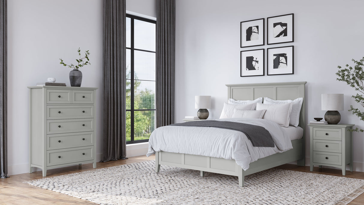 Grace Three Drawer Nightstand in Elephant Grey by Modus Furniture at Eve Furniture