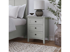 Grace Three Drawer Nightstand in Elephant Grey by Modus Furniture at Eve Furniture