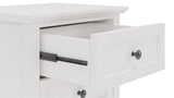 Grace Three Drawer Nightstand in Snowfall White by Modus Furniture at Eve Furniture