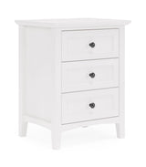 Grace Three Drawer Nightstand in Snowfall White by Modus Furniture at Eve Furniture