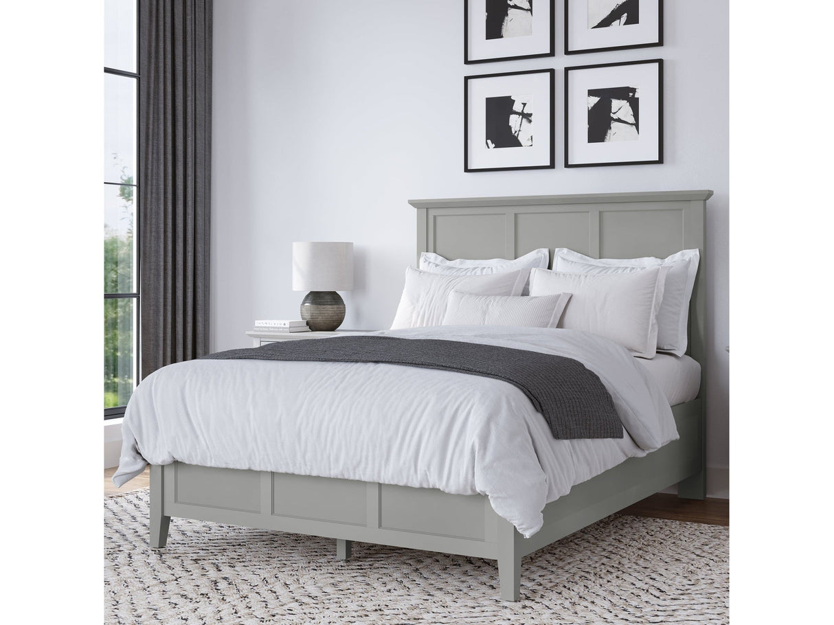 Grace Three Eastern King Panel Bed in Elephant Grey by Modus Furniture at Eve Furniture