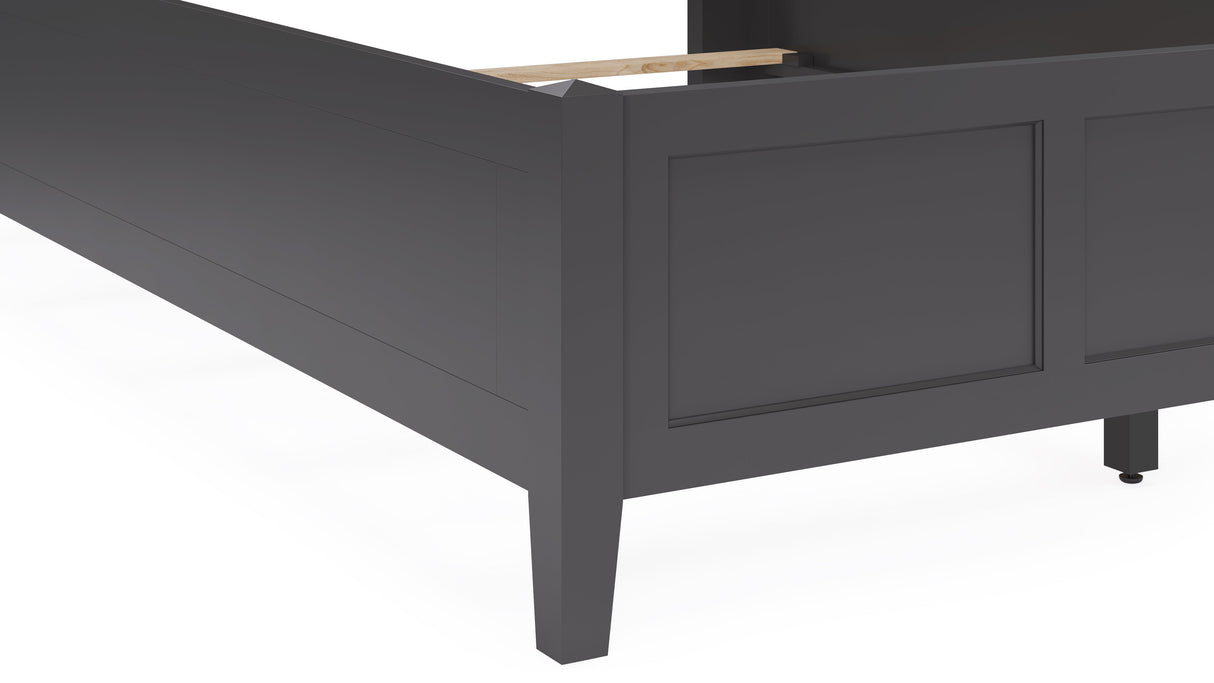 Grace Three Eastern King Panel Bed in Raven Black by Modus Furniture at Eve Furniture