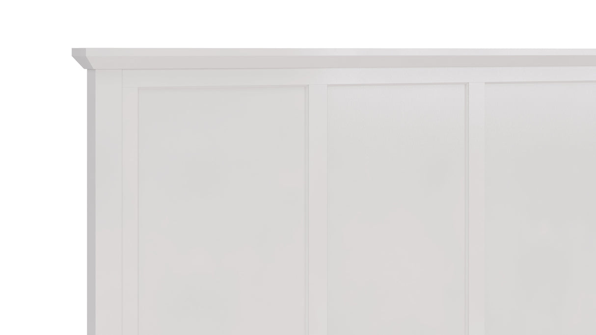 Grace Three Eastern King Panel Bed in Snowfall White by Modus Furniture at Eve Furniture