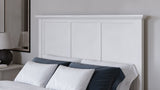 Grace Three Eastern King Panel Bed in Snowfall White by Modus Furniture at Eve Furniture