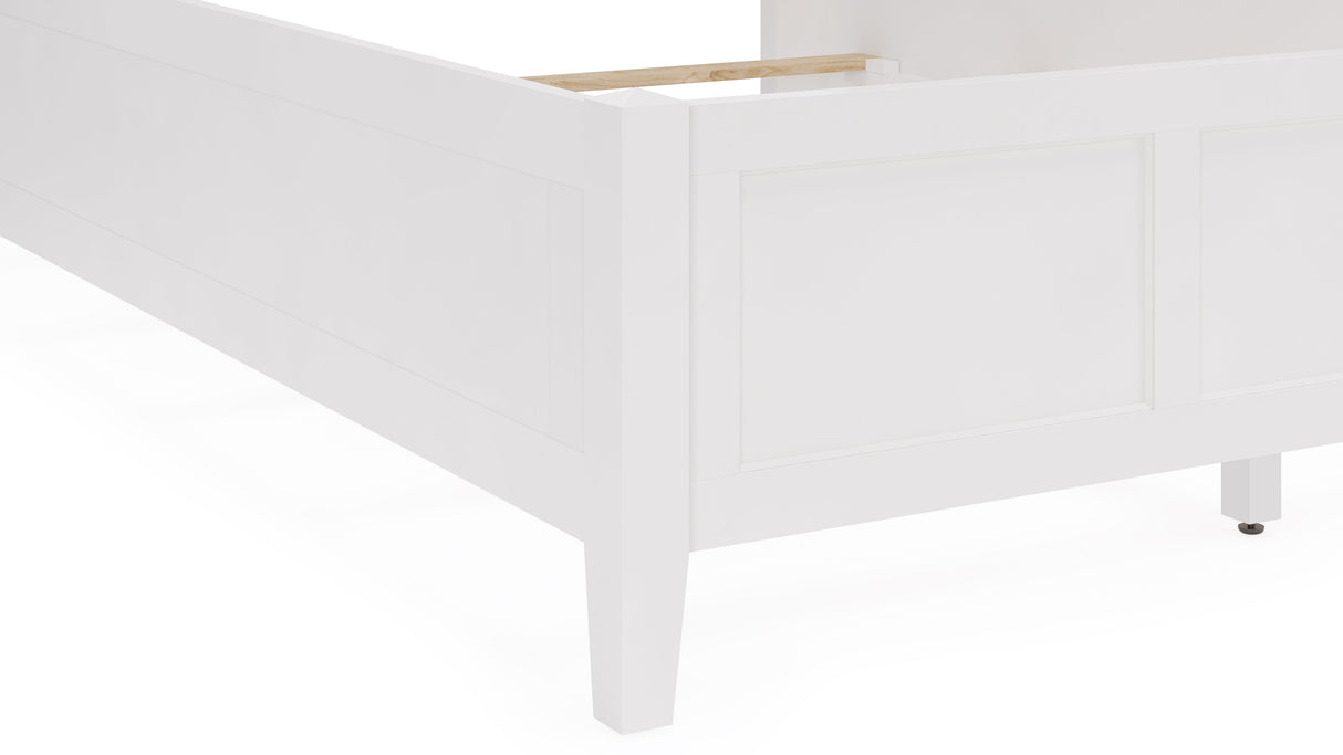 Grace Three Eastern King Panel Bed in Snowfall White by Modus Furniture at Eve Furniture