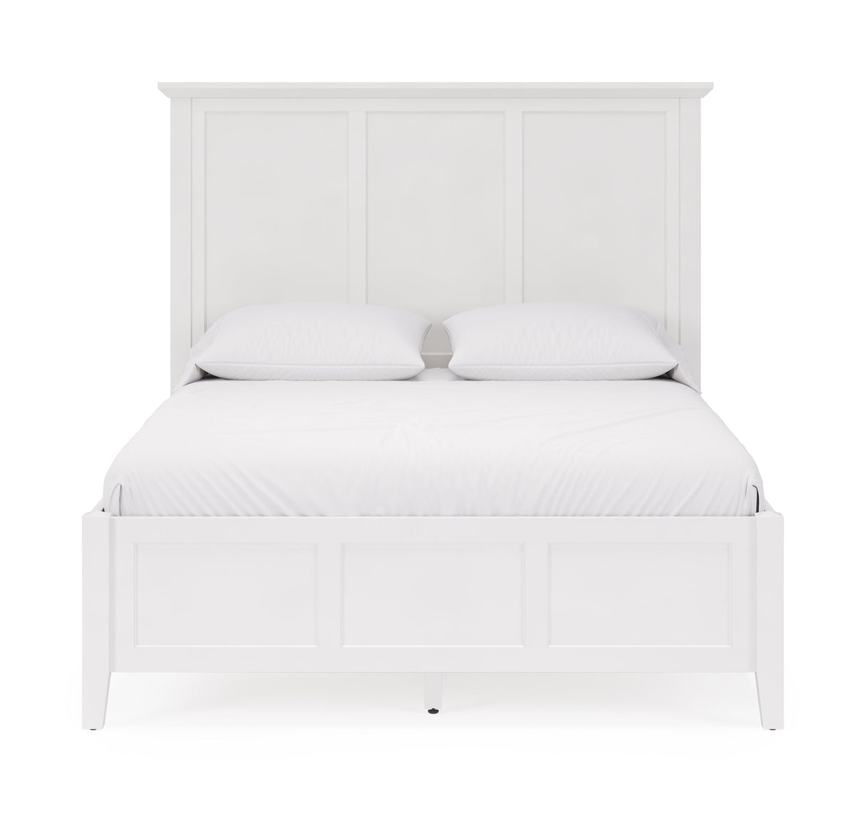 Grace Three Eastern King Panel Bed in Snowfall White by Modus Furniture at Eve Furniture
