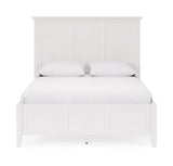 Grace Three Eastern King Panel Bed in Snowfall White by Modus Furniture at Eve Furniture