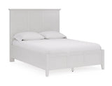 Grace Three Eastern King Panel Bed in Snowfall White by Modus Furniture at Eve Furniture
