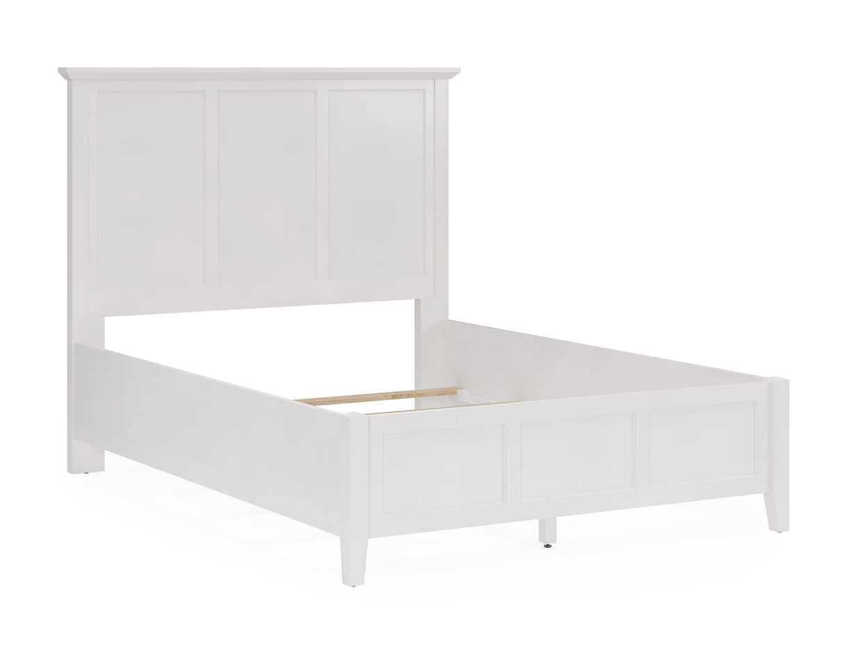 Grace Three Eastern King Panel Bed in Snowfall White by Modus Furniture at Eve Furniture
