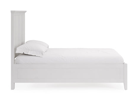Grace Three Eastern King Panel Bed in Snowfall White by Modus Furniture at Eve Furniture