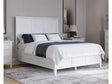 Grace Three Eastern King Panel Bed in Snowfall White by Modus Furniture at Eve Furniture