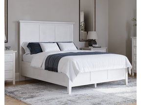 Grace Three Eastern King Panel Bed in Snowfall White by Modus Furniture at Eve Furniture