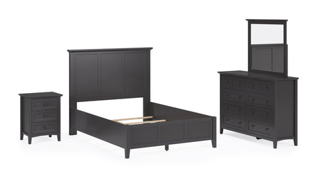 Grace Three Full Panel Bed in Raven Black by Modus Furniture at Eve Furniture