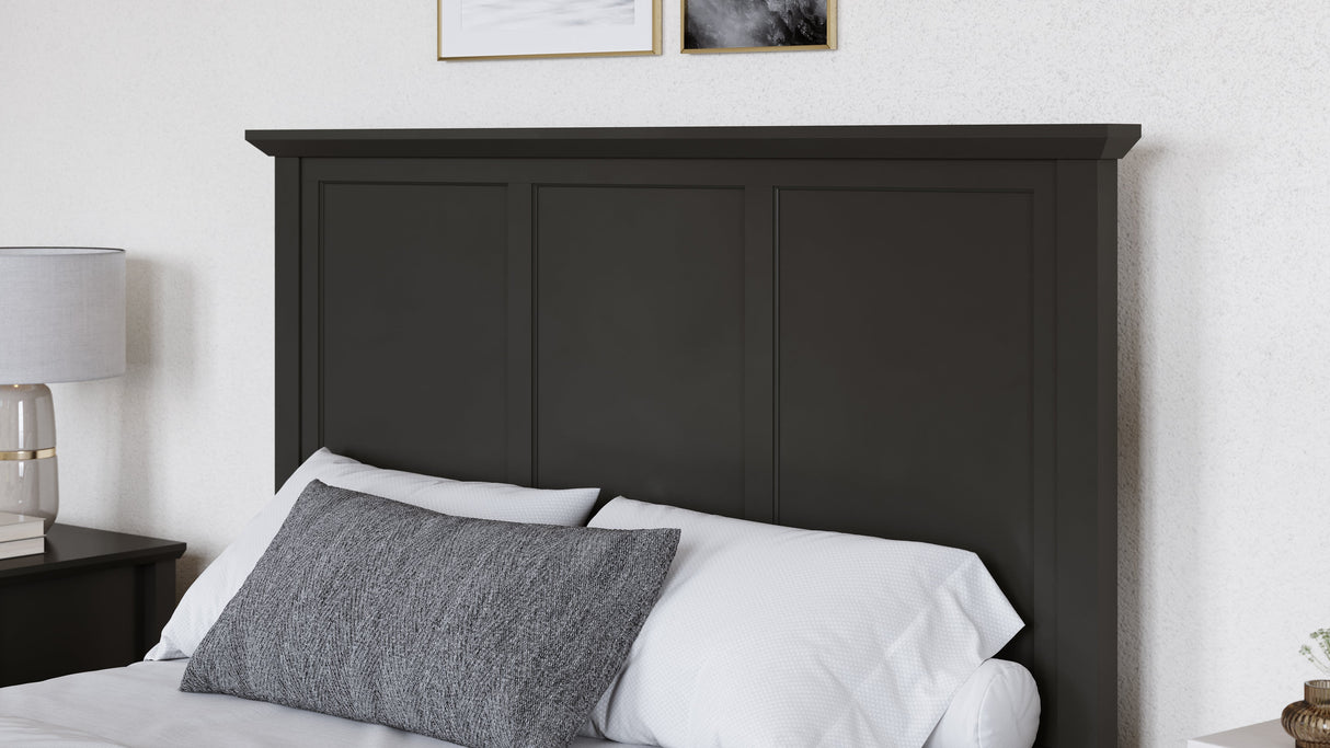 Grace Three Full Panel Bed in Raven Black by Modus Furniture at Eve Furniture