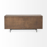 Grace Two-Tone Brown Solid Wood 6 Drawer Sideboard by Mercana at Eve Furniture