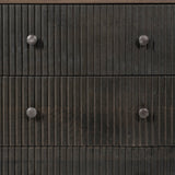 Grace Two-Tone Brown Solid Wood 6 Drawer Sideboard by Mercana at Eve Furniture