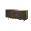Grace Two-Tone Brown Solid Wood 6 Drawer Sideboard by Mercana at Eve Furniture