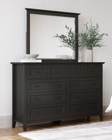 Grace Wall or Dresser Mirror in Raven Black by Modus Furniture at Eve Furniture