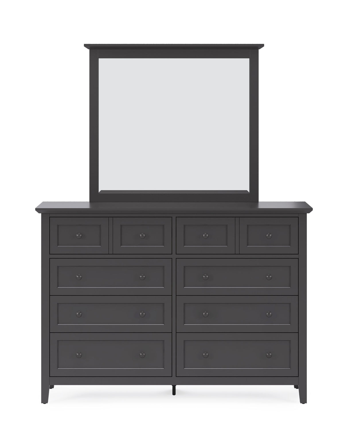Grace Wall or Dresser Mirror in Raven Black by Modus Furniture at Eve Furniture