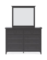 Grace Wall or Dresser Mirror in Raven Black by Modus Furniture at Eve Furniture