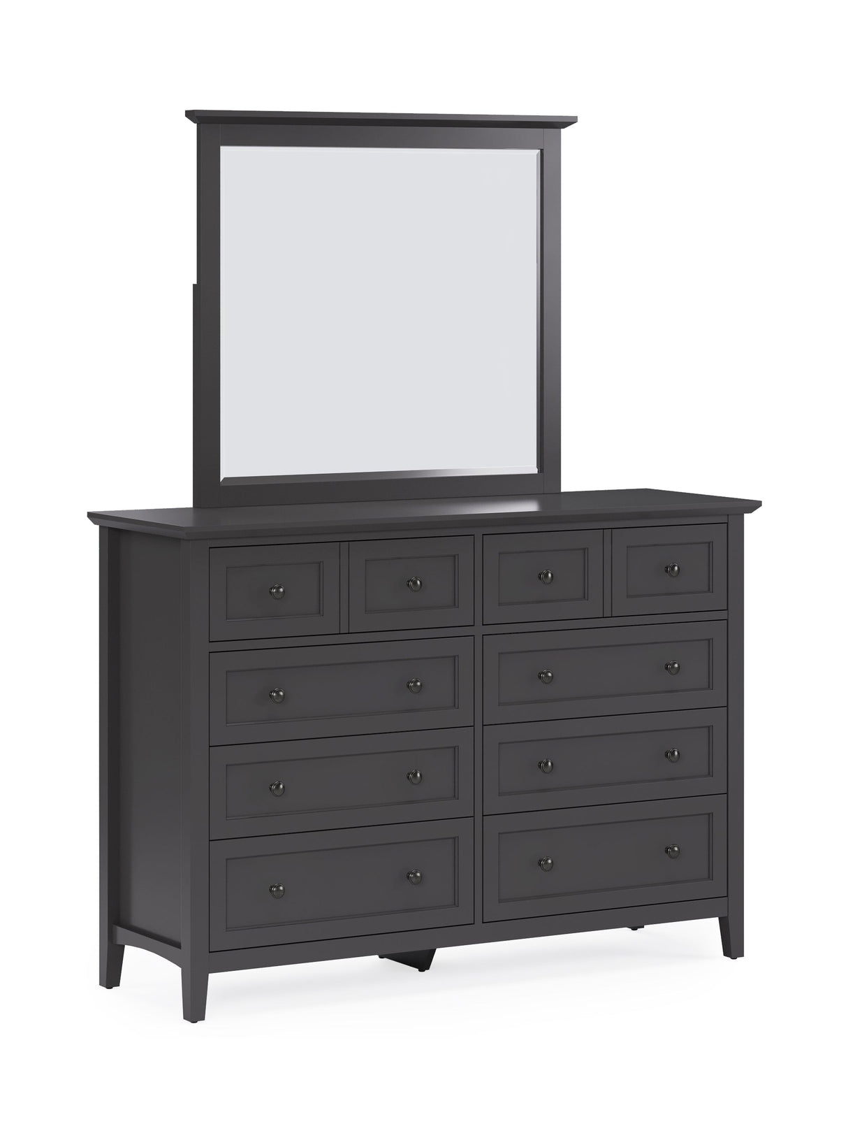 Grace Wall or Dresser Mirror in Raven Black by Modus Furniture at Eve Furniture