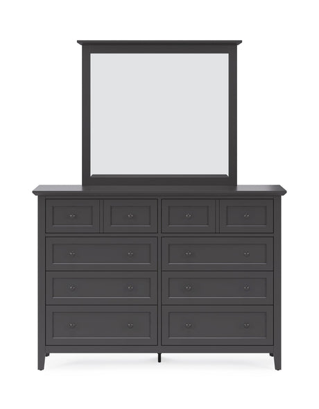 Grace Wall or Dresser Mirror in Raven Black by Modus Furniture at Eve Furniture