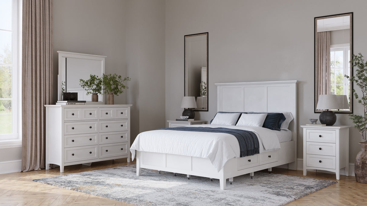 Grace Wall or Dresser Mirror in Snowfall White by Modus Furniture at Eve Furniture