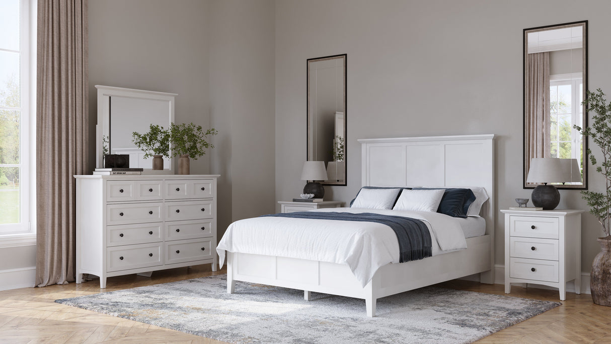 Grace Wall or Dresser Mirror in Snowfall White by Modus Furniture at Eve Furniture