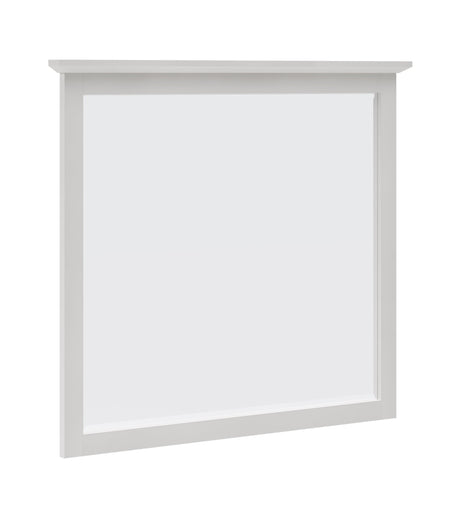 Grace Wall or Dresser Mirror in Snowfall White by Modus Furniture at Eve Furniture