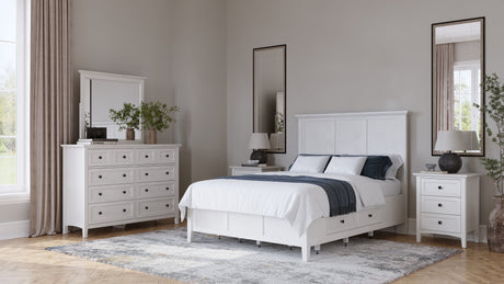 Grace Wall or Dresser Mirror in Snowfall White by Modus Furniture at Eve Furniture