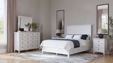 Grace Wall or Dresser Mirror in Snowfall White by Modus Furniture at Eve Furniture