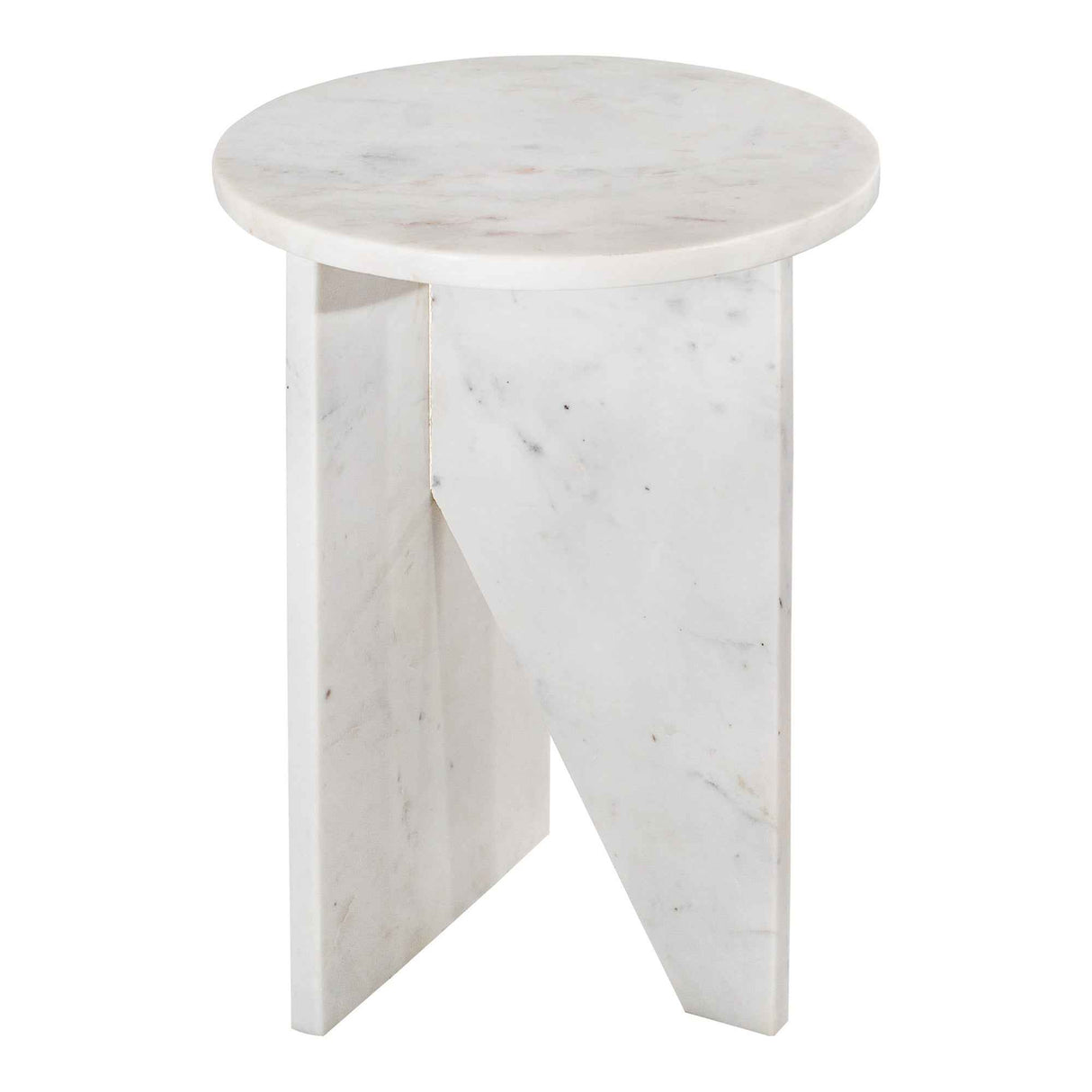 Grace White Marble Accent Table