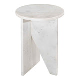Grace White Marble Accent Table