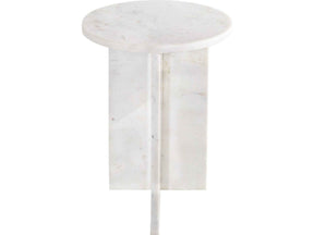 Grace White Marble Accent Table