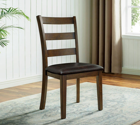 Gracefield Walnut/Dark Brown 5 Pc. Dining Table Set by Furniture of America at Eve Furniture