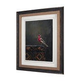 Graceful Poise I (House Finch) by Mercana Studio a Hand Embellished Framed Art Print Matted under Gl by Mercana at Eve Furniture