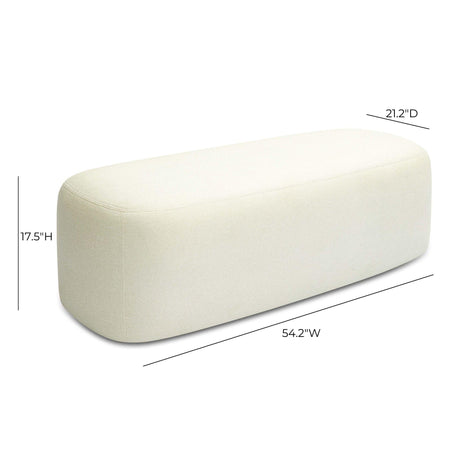 Graceland Faux Mohair Bench by TOV Furniture at Eve Furniture