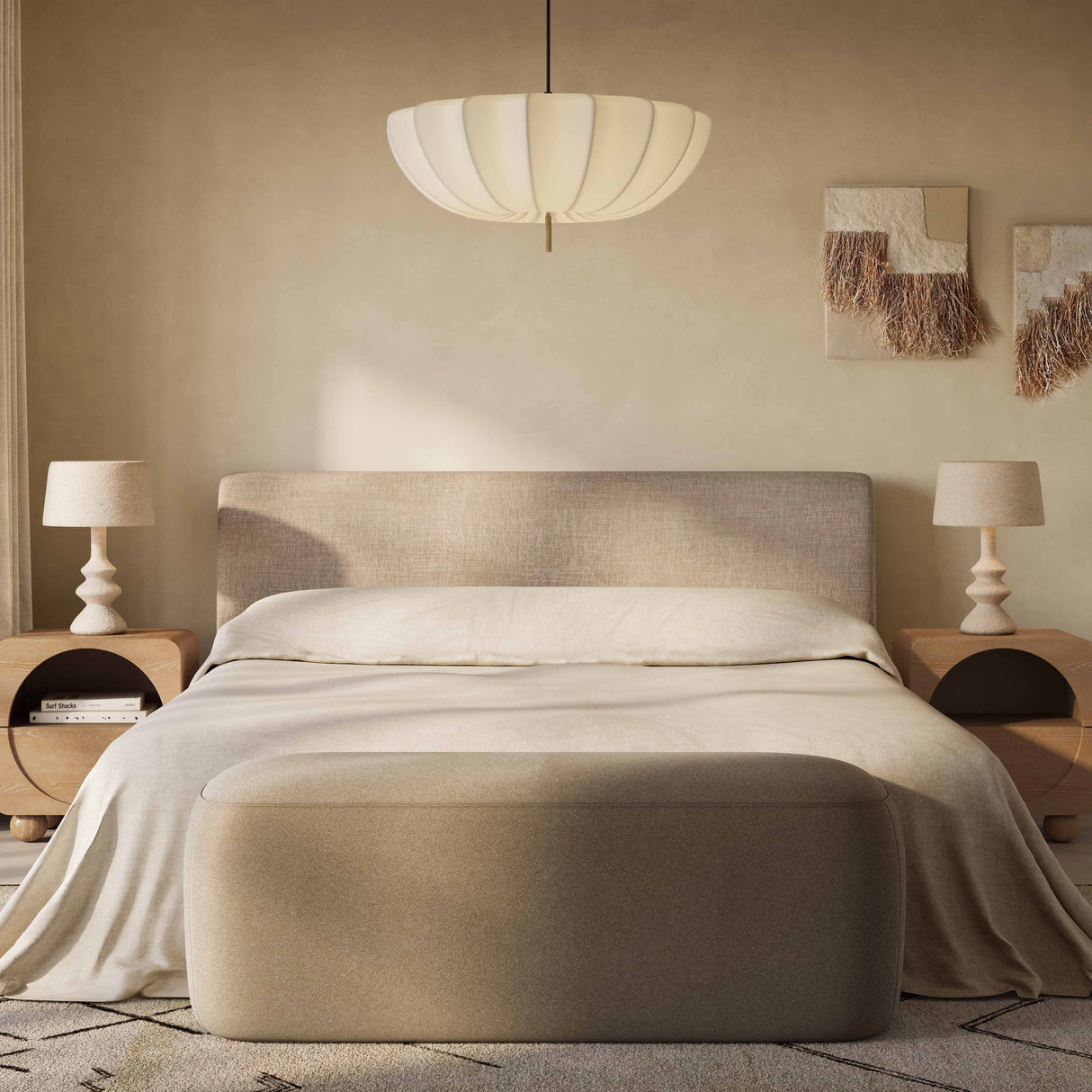 Graceland Faux Mohair Bench by TOV Furniture at Eve Furniture