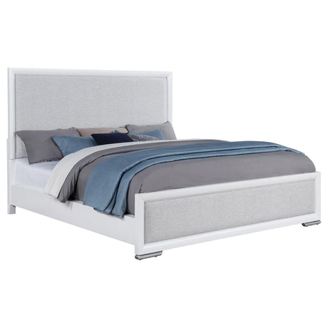Gracemont Gray and White 57-inch California King Panel Bed by Coaster at Eve Furniture